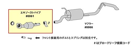 Amazon | HANAFUSA エブリイ GBD-DA64V 車検対応 触媒付エキゾースト